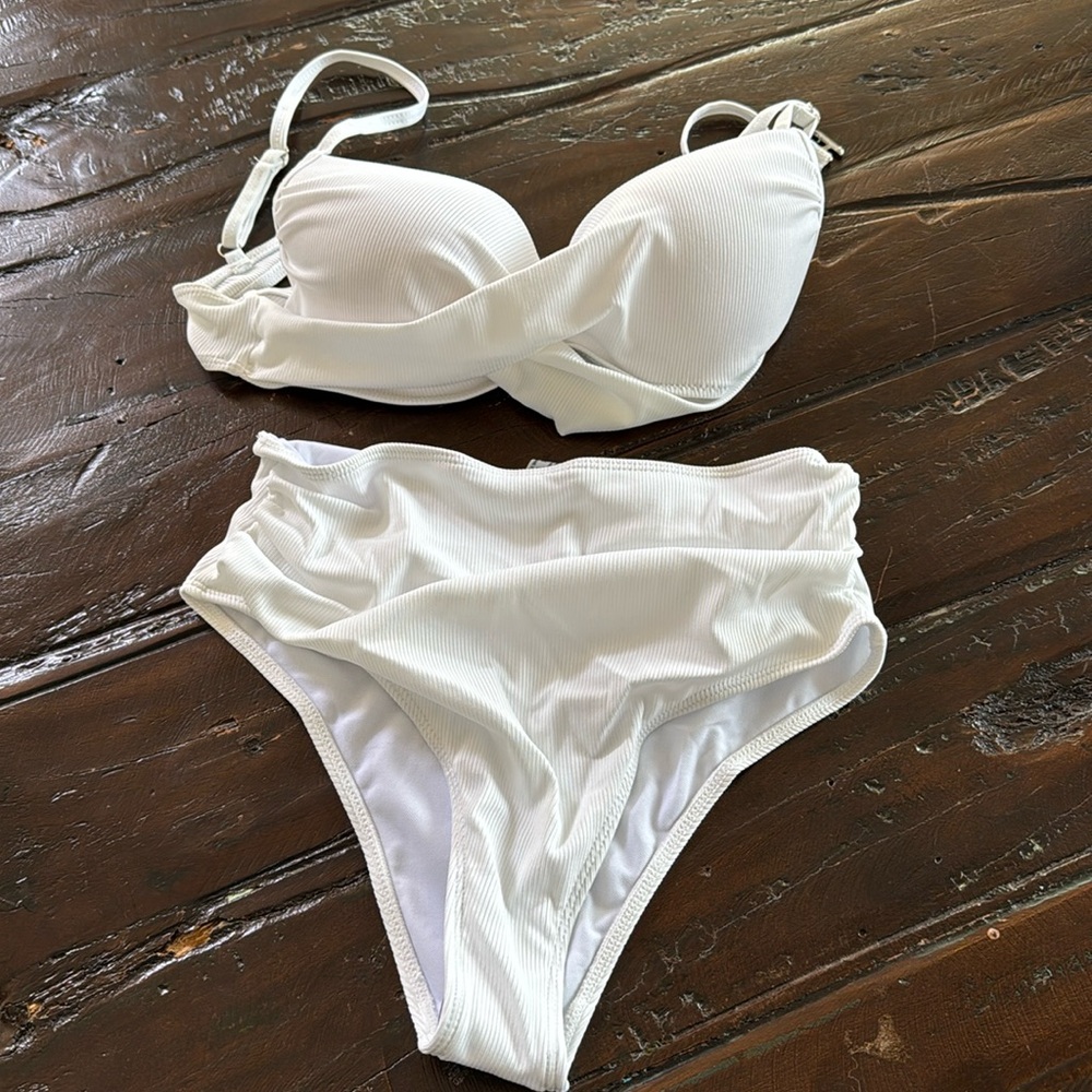 White bikini set